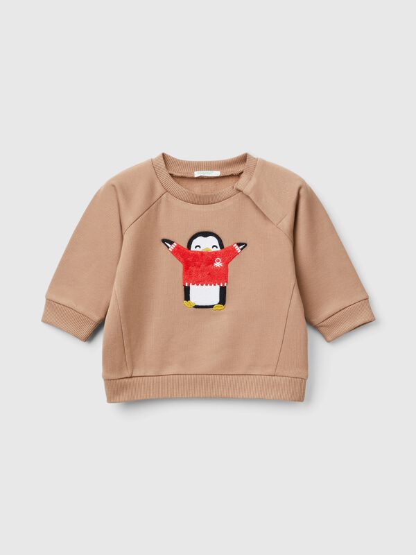 Sudadera con bordado de animalito Recién nacidos