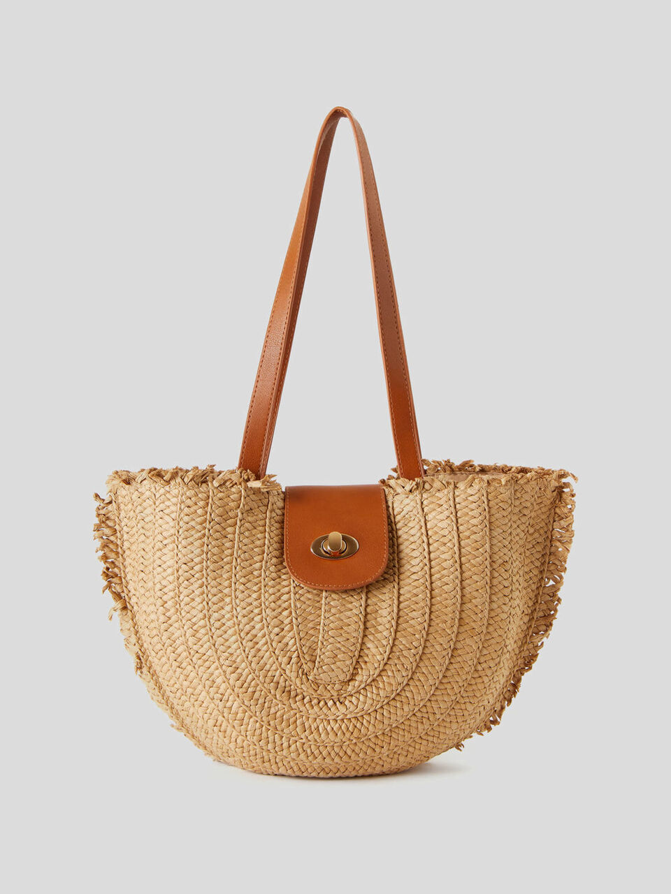 Bolso de media luna con efecto paja image number 1