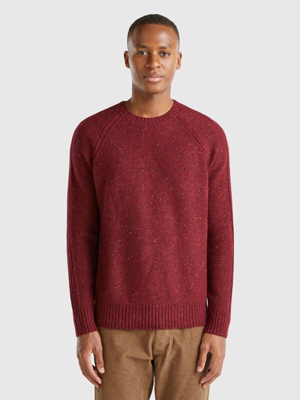 Jersey de cuello redondo de lana mixta Hombre