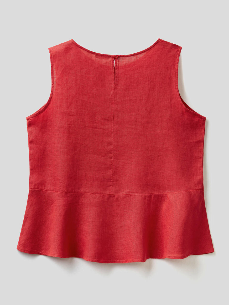 Blusa de puro lino sin mangas image number 2