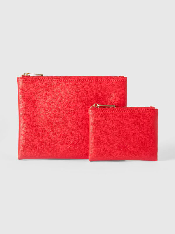 Dos bolsos clutch rojos Mujer