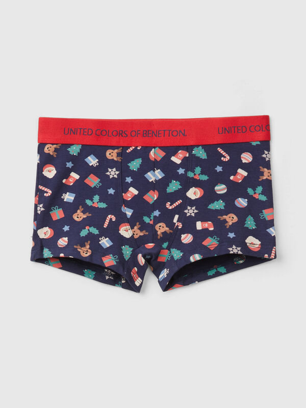 Bóxer con estampado navideño Niño