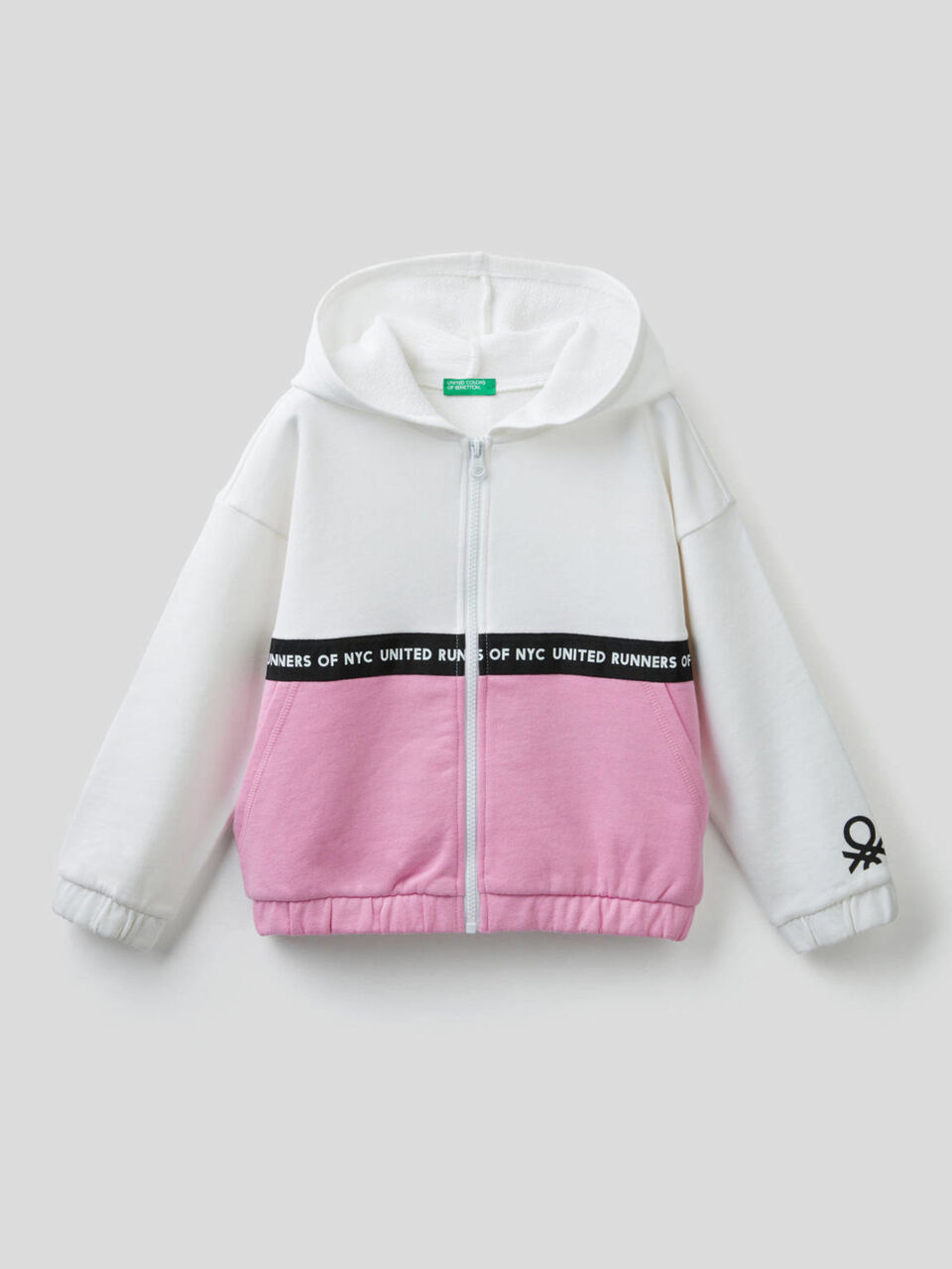 Sudadera color block con capucha image number 1
