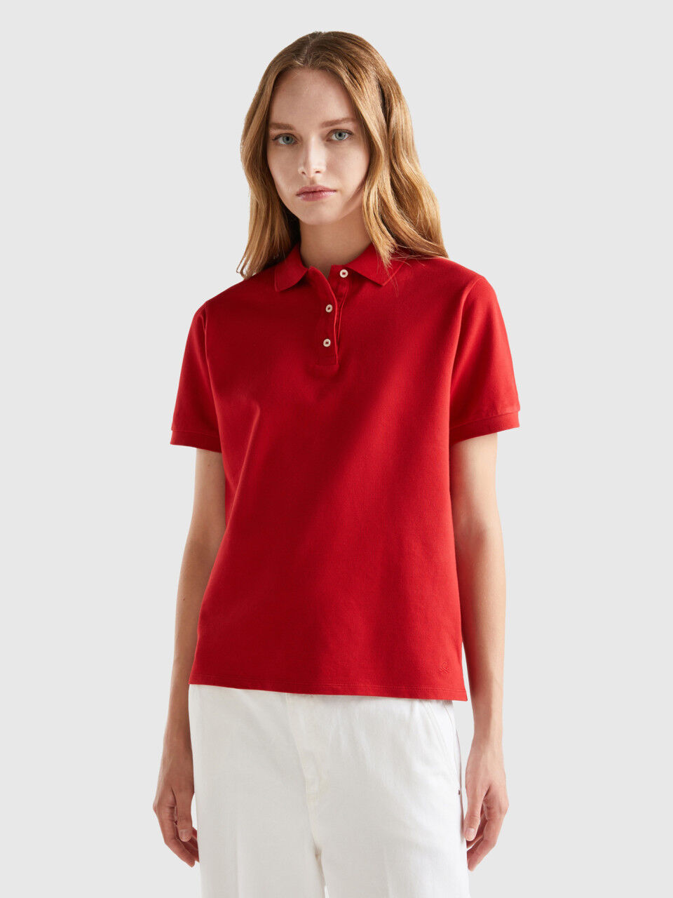 Polo manga larga benetton hot sale
