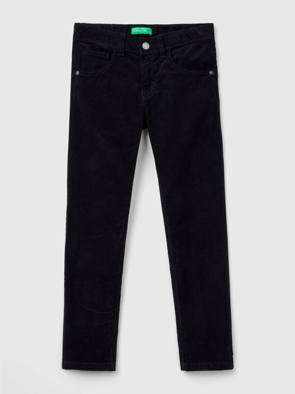Pantalón slim fit de pana elástica Niño