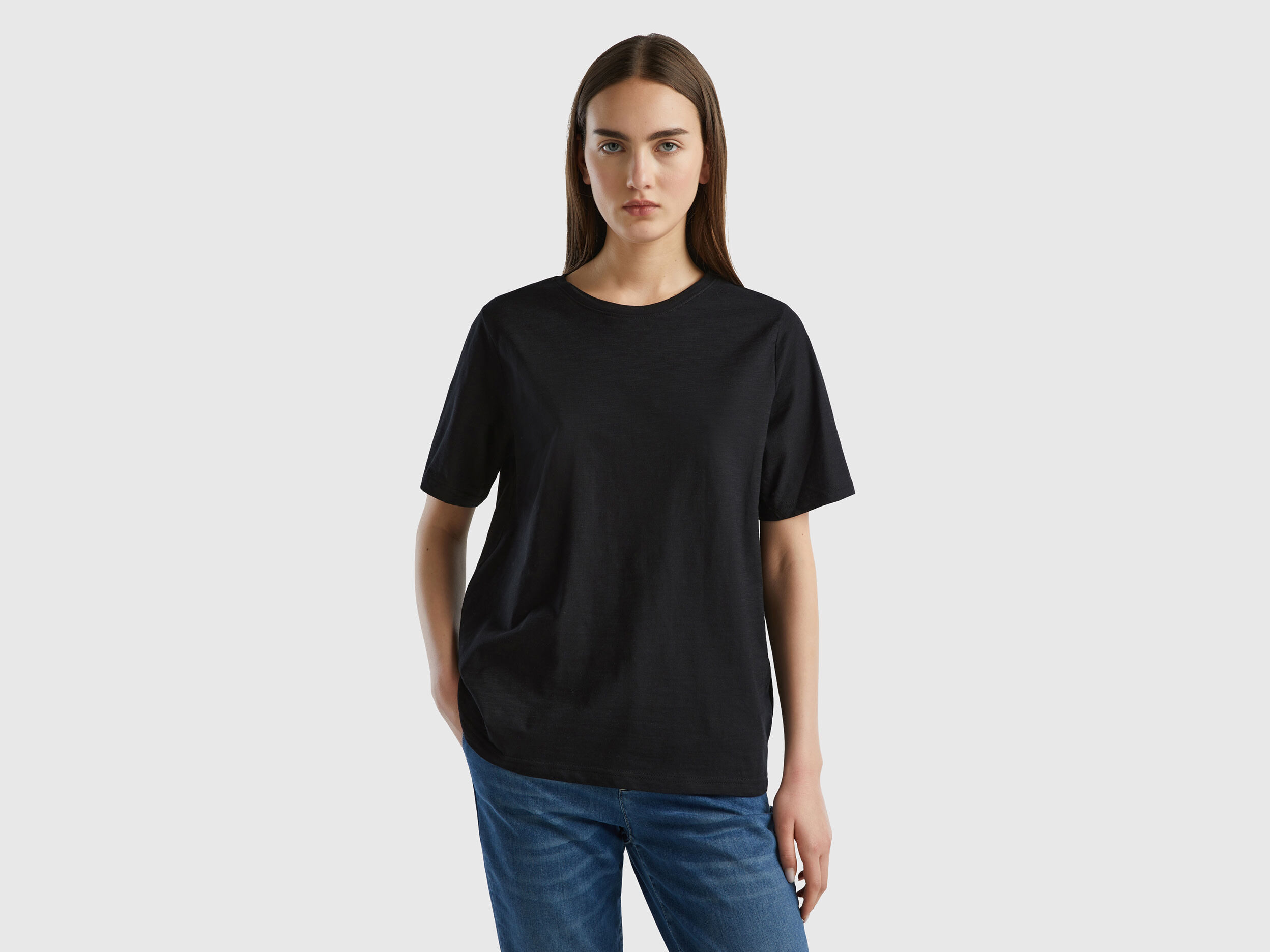 Camisetas basicas benetton mujer clearance