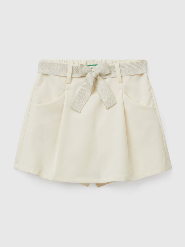 Culottes con cinturón Niña