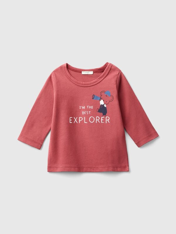 Camiseta de algodón orgánico con estampado Recién nacidos