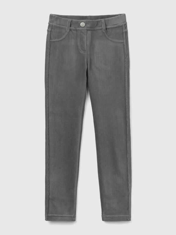 Pantalón super skinny de chenilla Niña