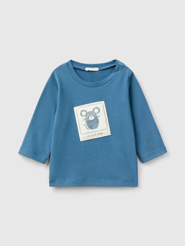 Camiseta con parche de animalito Recién nacidos