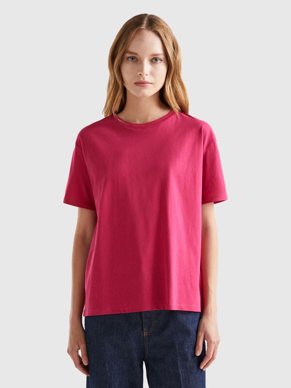 Camiseta de manga corta de 100 % algodón Mujer
