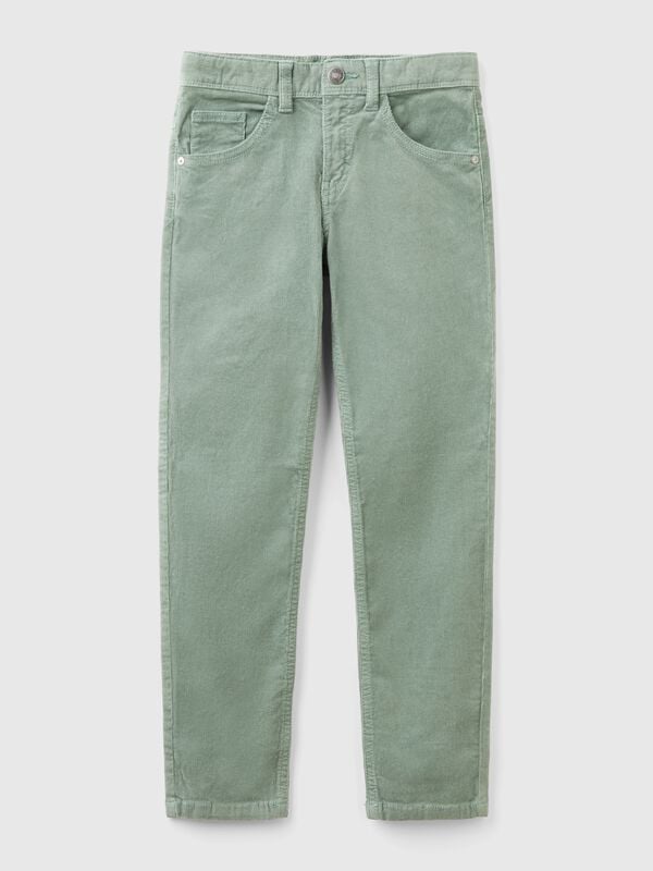 Pantalón slim fit de pana elástica Niño