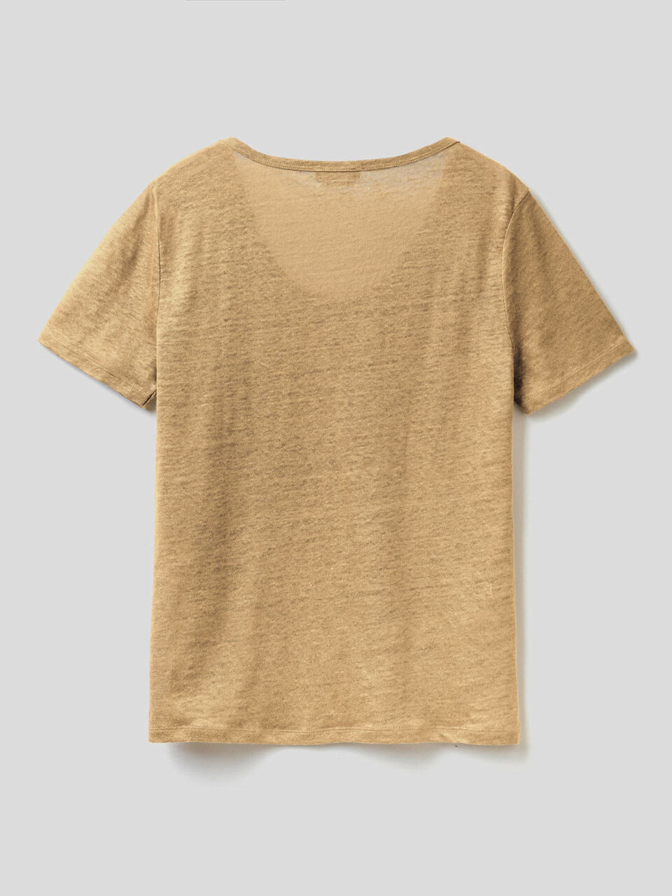 Camiseta de cuello redondo de 100% lino image number 2
