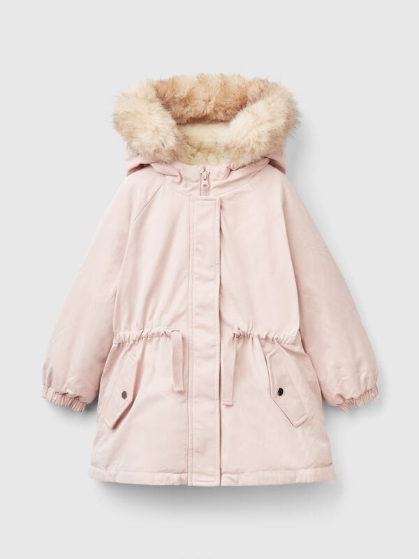 Parka acolchada con cordón Niña
