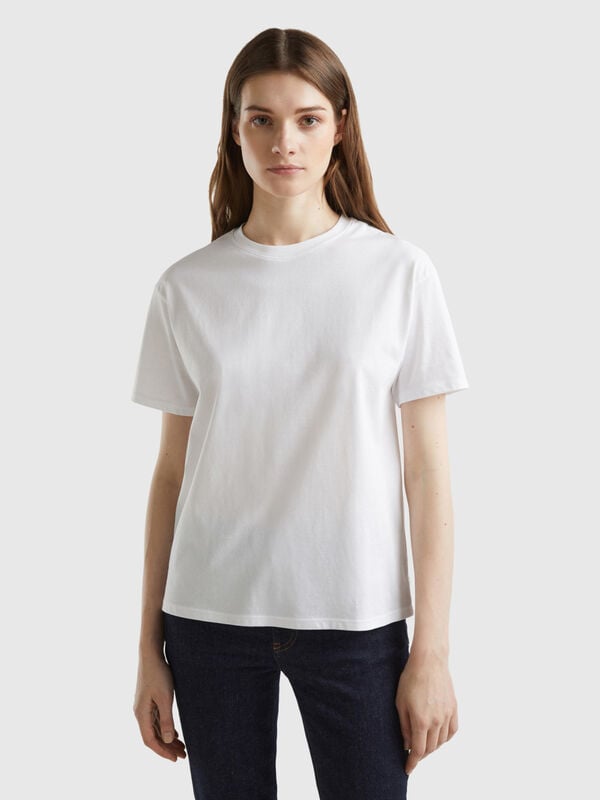 Camiseta de manga corta de 100 % algodón Mujer