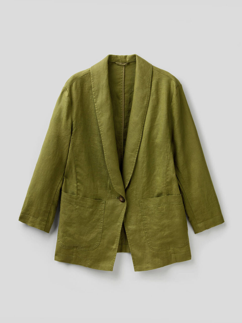 Blazer de lino con manga francesa image number 1