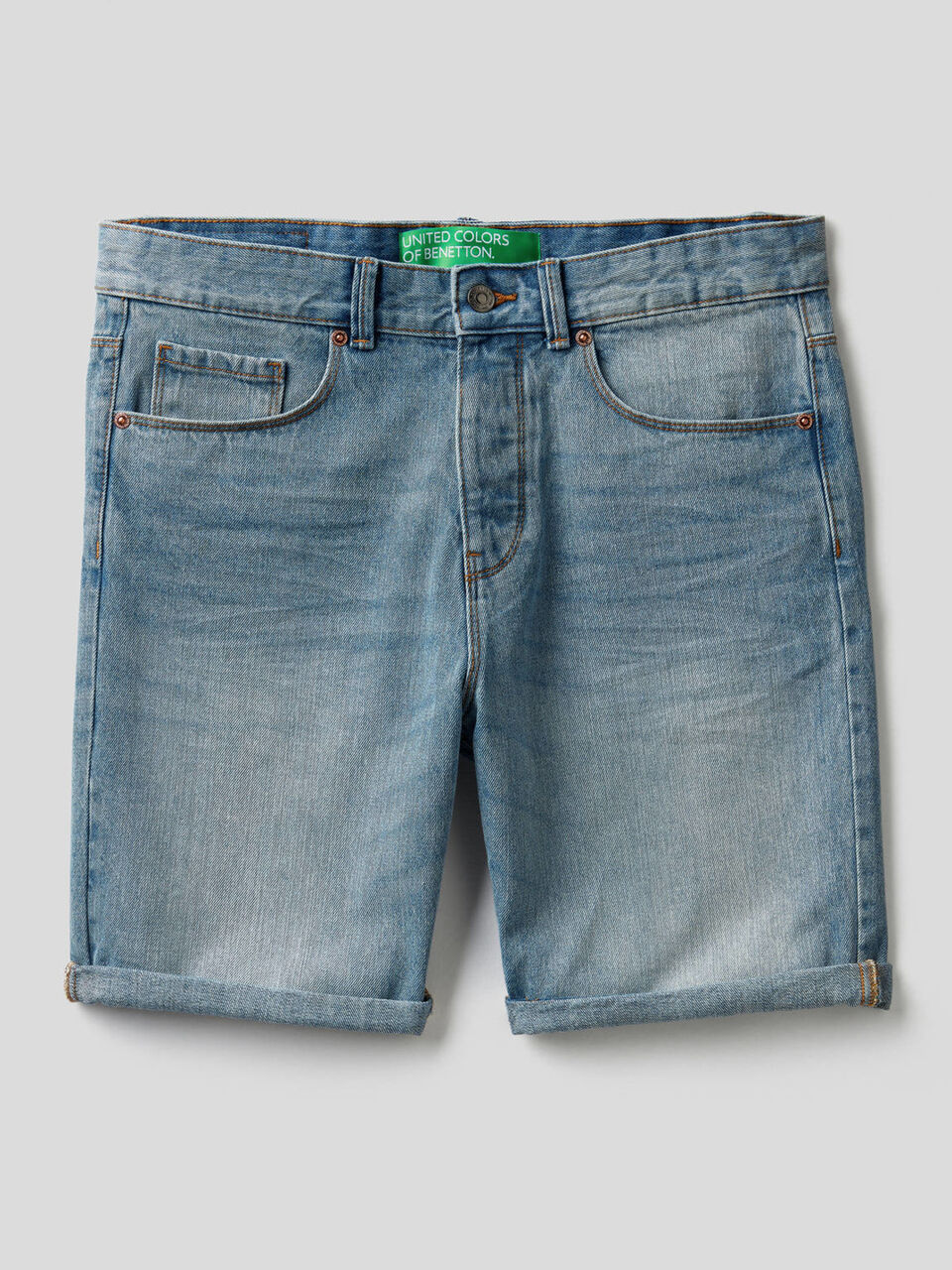 Bermudas en denim de 100 % algodón image number 1