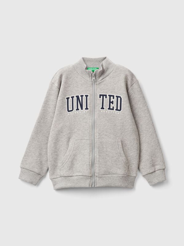 Sudadera de algodón orgánico con cremallera Niño