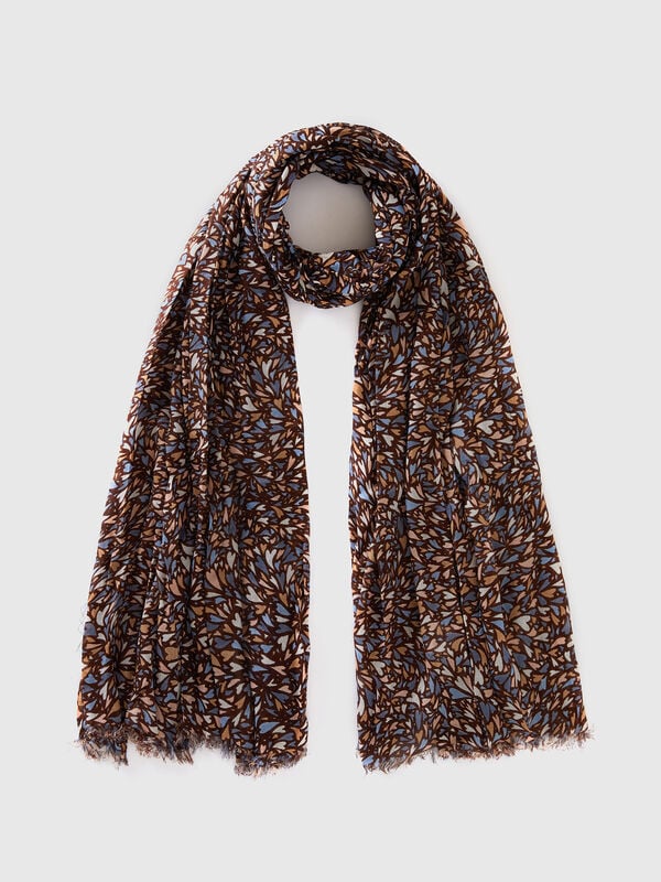 Pañuelo estampado de viscosa Mujer
