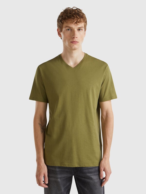 Camiseta de algodón de fibra larga Hombre