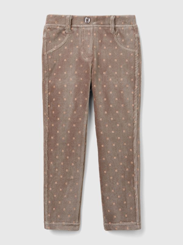 Pantalón slim fit de chenilla Niña