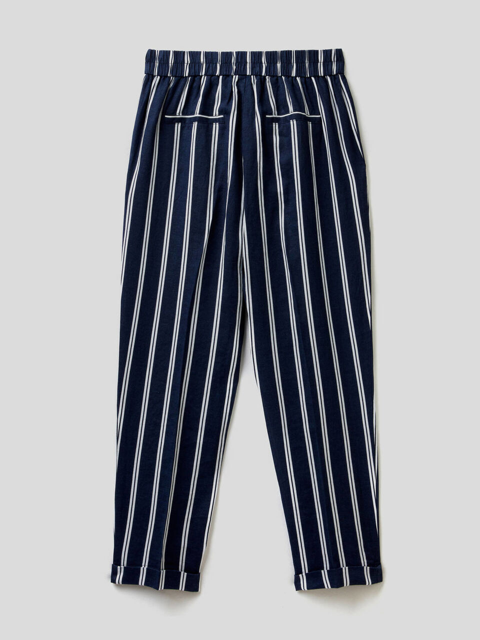 Pantalón de 100% lino con estampado image number 2