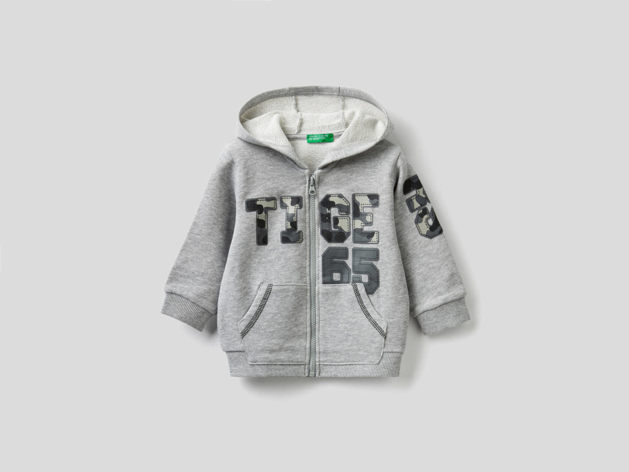 Sudadera de algodón con cremallera y capucha image number null