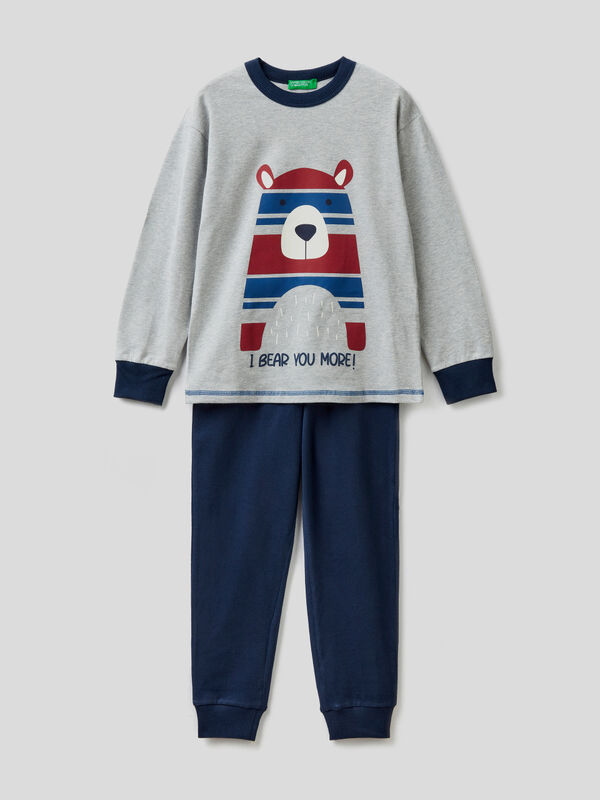 Pijama con estampado de osito Niño