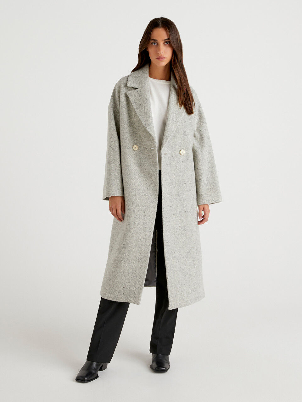 Abrigo Largo Mujer Nueva Colecci n 2024 Benetton