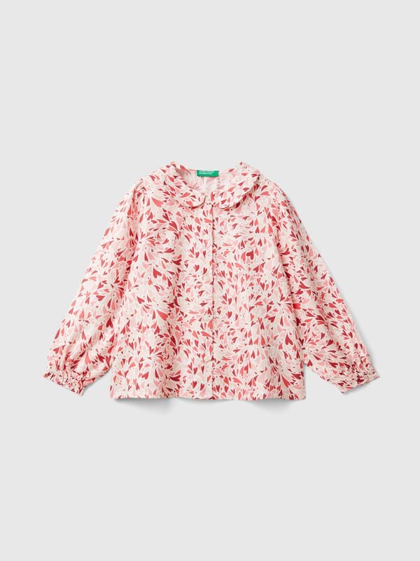 Camisa de corazones de viscosa Niña