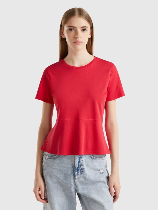 Camiseta slim fit de algodón orgánico Mujer