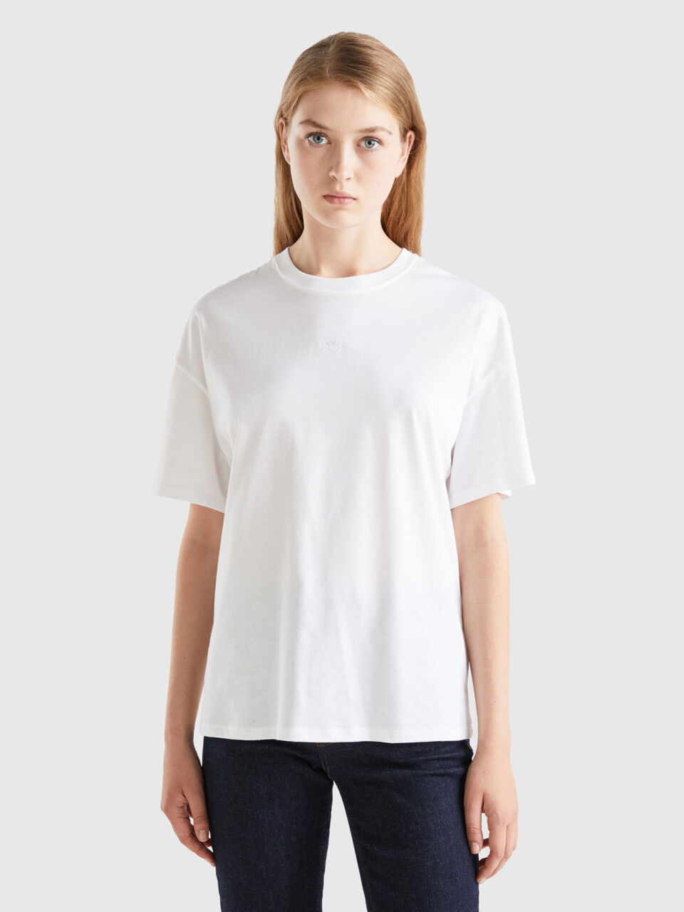 Benetton camiseta básica mujer clearance