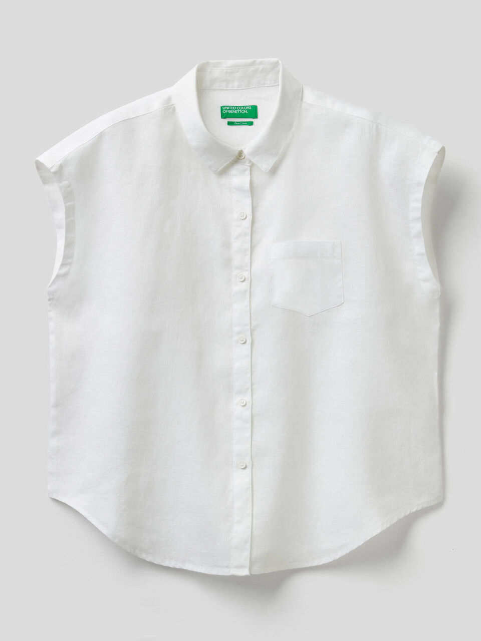 Camisón de 100% lino de manga corta image number 1