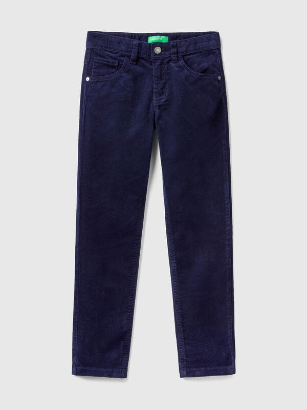 Pantalón slim fit de pana elástica Niño