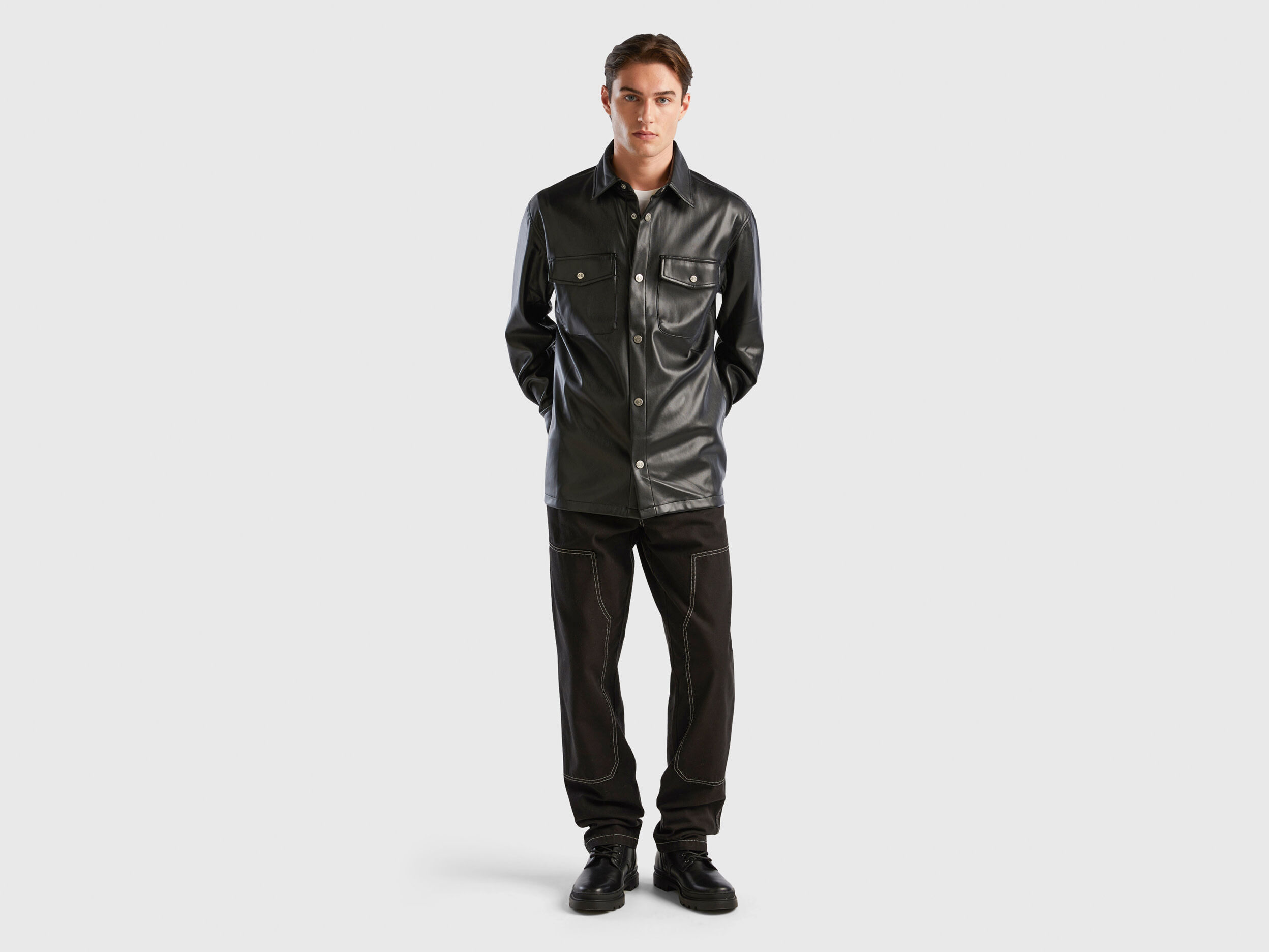 Camisa efecto piel hot sale