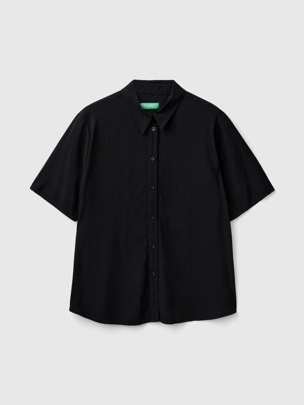Camisa de manga francesa de viscosa Camisa de manga francesa de viscosa Mujer