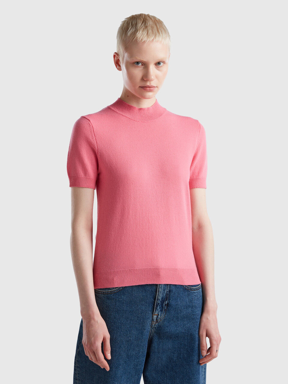 Jersey manga corta mujer top