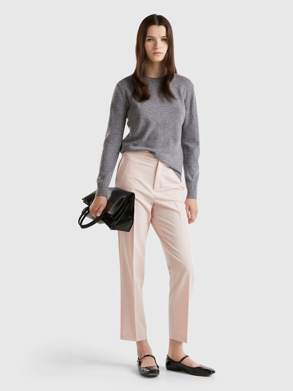 Pantalón de mezcla de viscosa elástica Mujer