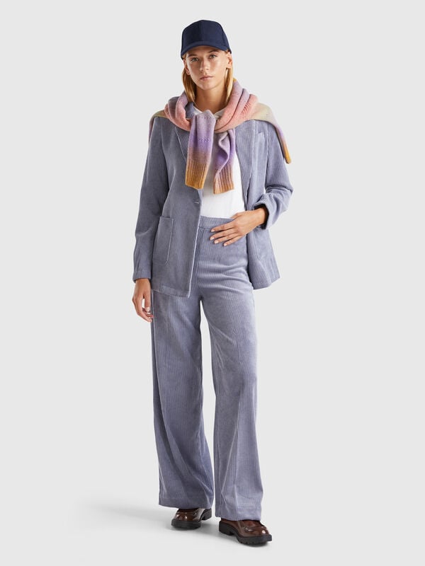 Pantalón evasé de pana Mujer