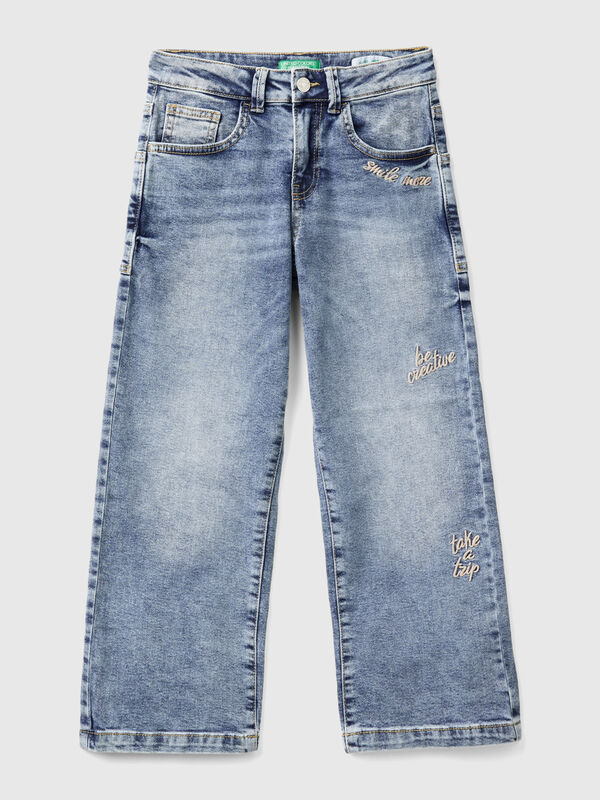 Vaqueros rectos en denim  Niña