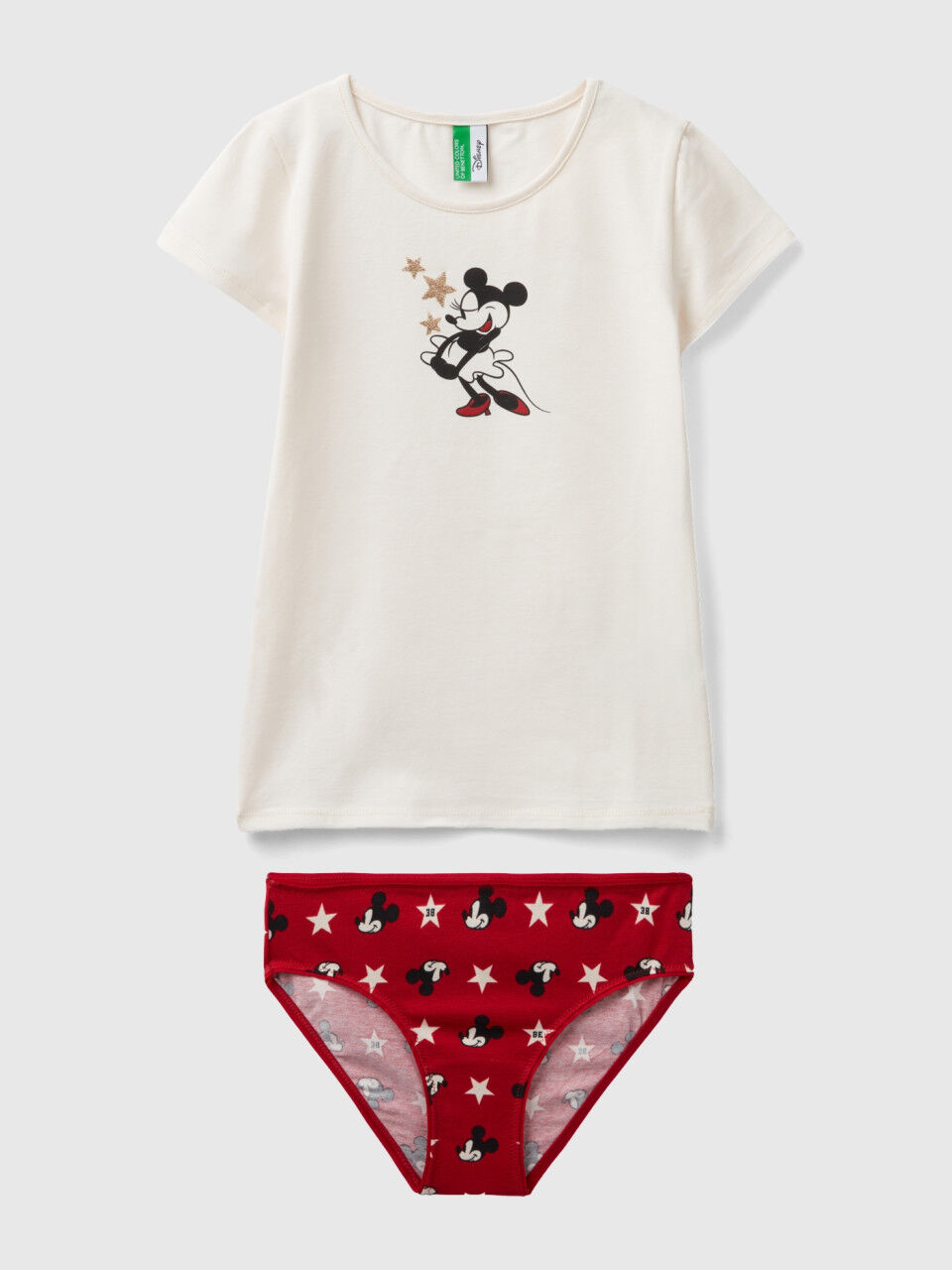 Pijama de Bebe nina a Juego Coleccion Undercolors 2024 Benetton