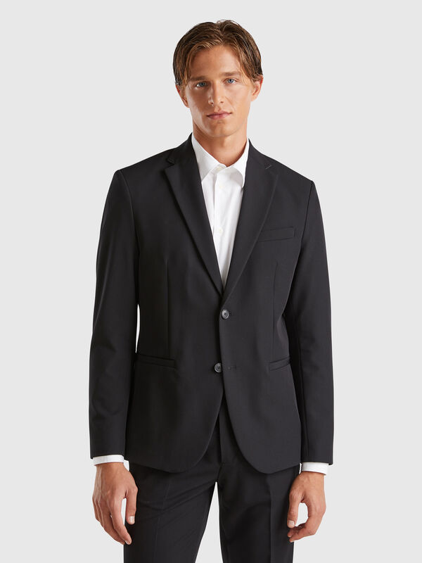 Americana regular fit en mezcla de viscosa Hombre