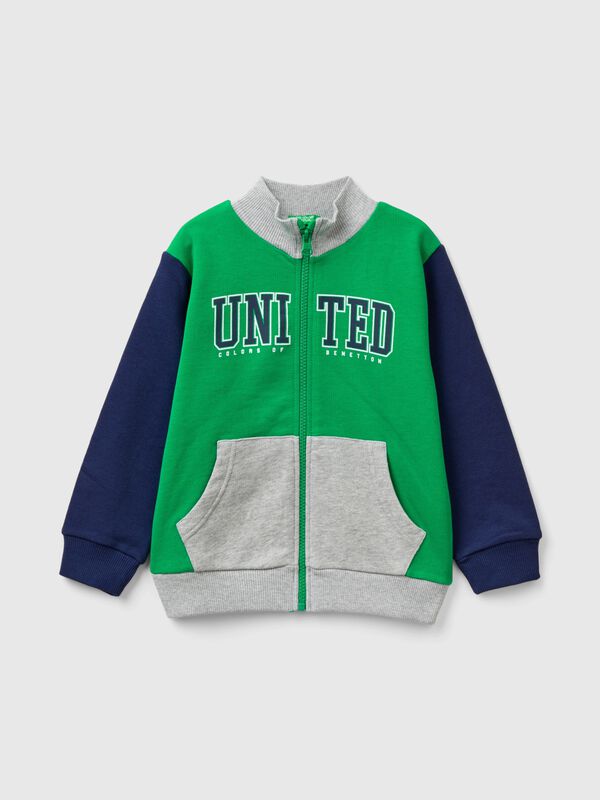 Sudadera de algodón orgánico con cremallera Niño