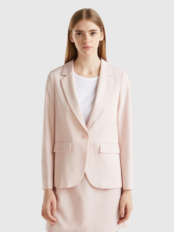 Blazer de viscosa mixta elástica Mujer