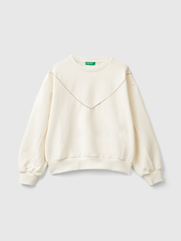 Sudadera con aplicación de efecto joya Niña