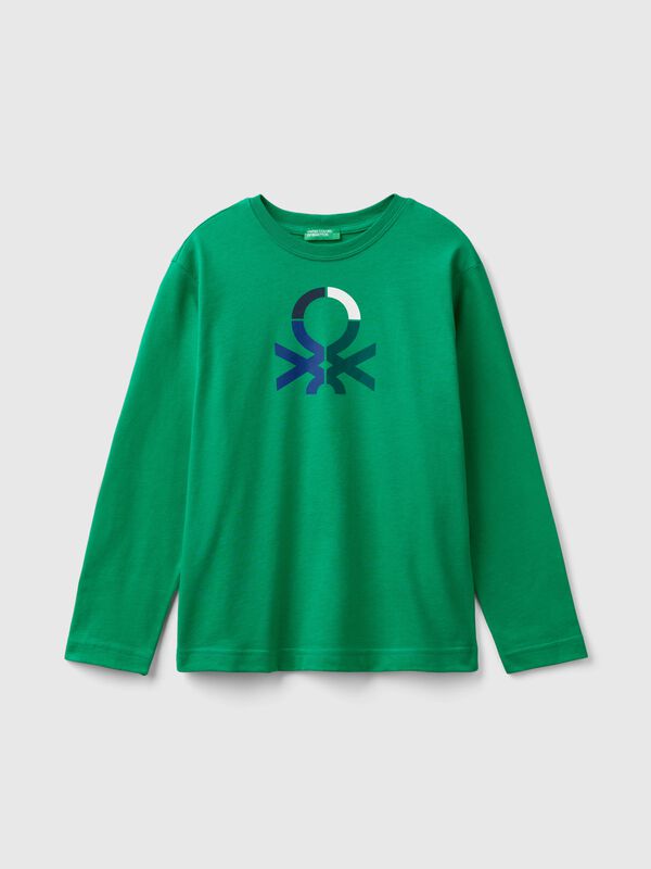 Camiseta de manga larga de 100 % algodón orgánico Niño