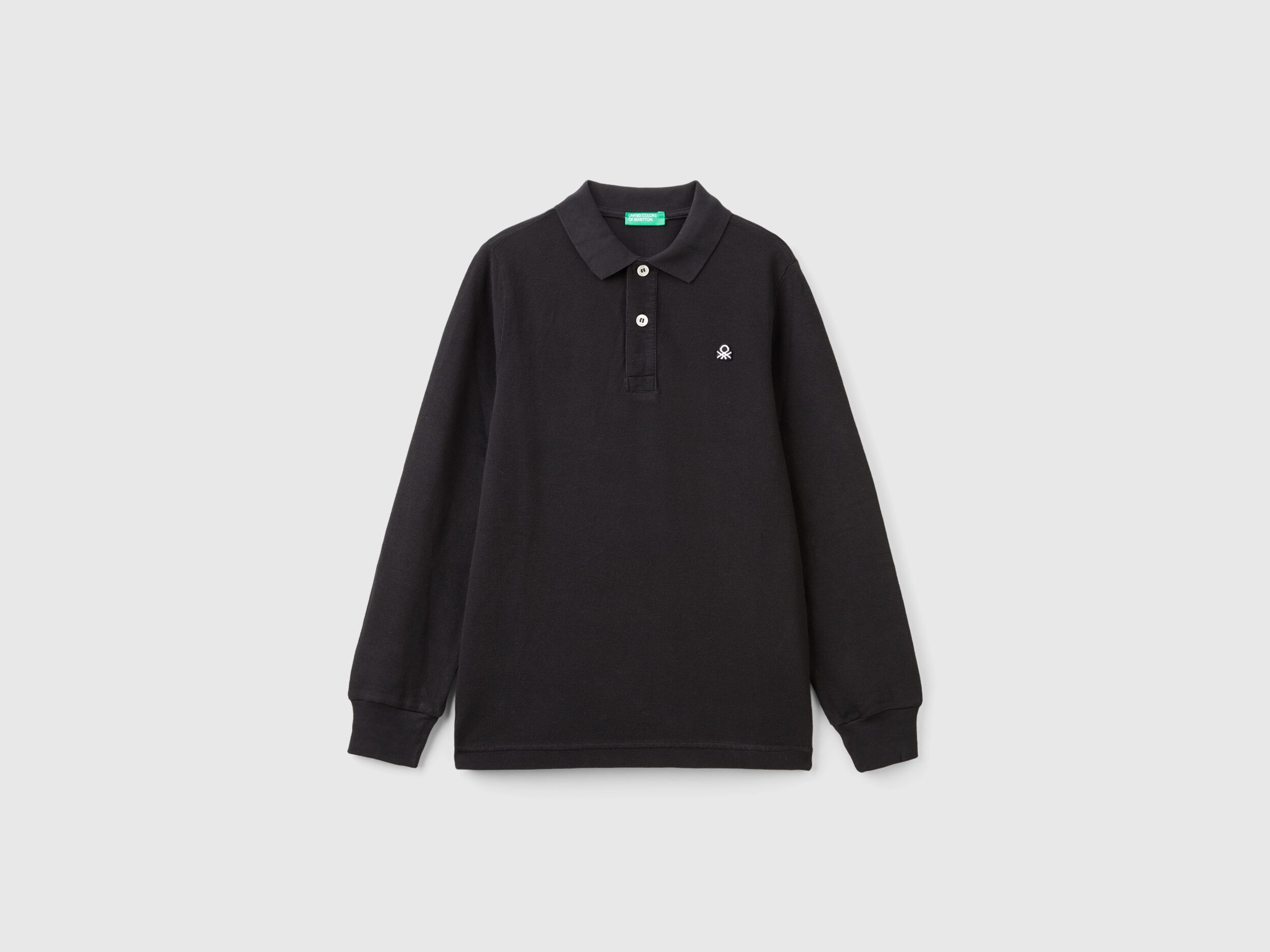 Polo manga larga benetton hot sale