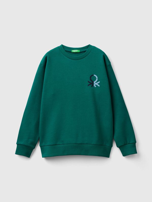 Sudadera con estampado de logotipo Niño