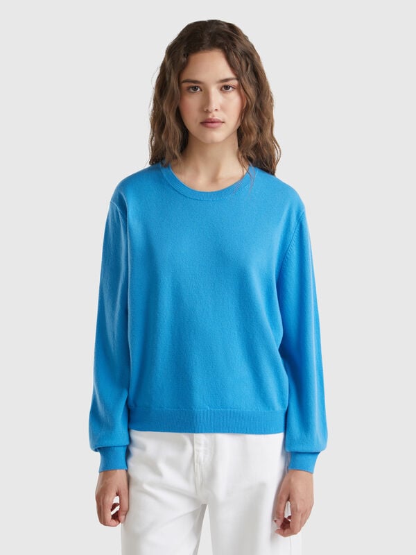 Jersey relaxed fit de pura lana merina Mujer