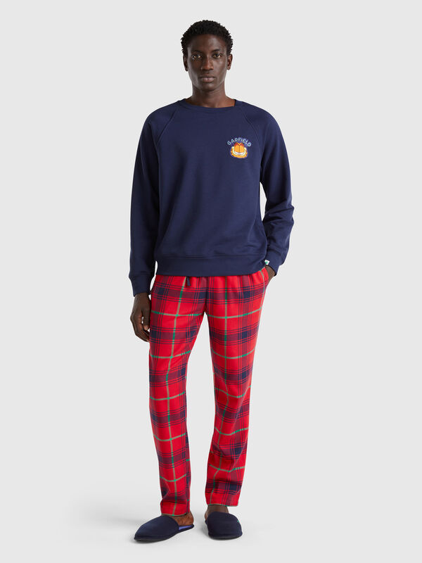 Pantalón tartán de franela Hombre
